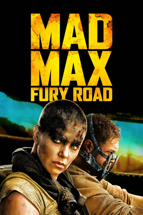 Textless movie poster art for Mad Max: Fury Road with custom rating overlays