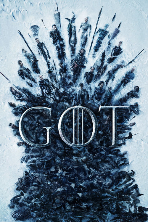 Textless TV poster art for Game of Thrones with custom rating overlays
