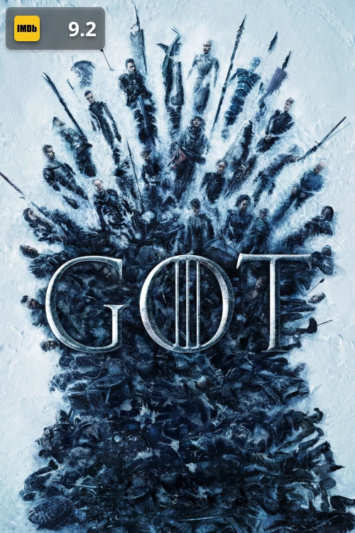 Textless TV poster art for Game of Thrones with custom rating overlays
